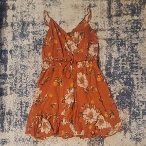 Trixxi Orange Floral Mini Dress